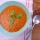 Roasted red pepper, tomato and peanut soup